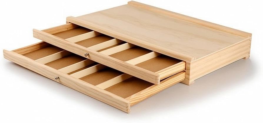 Clean wooden storage dividers